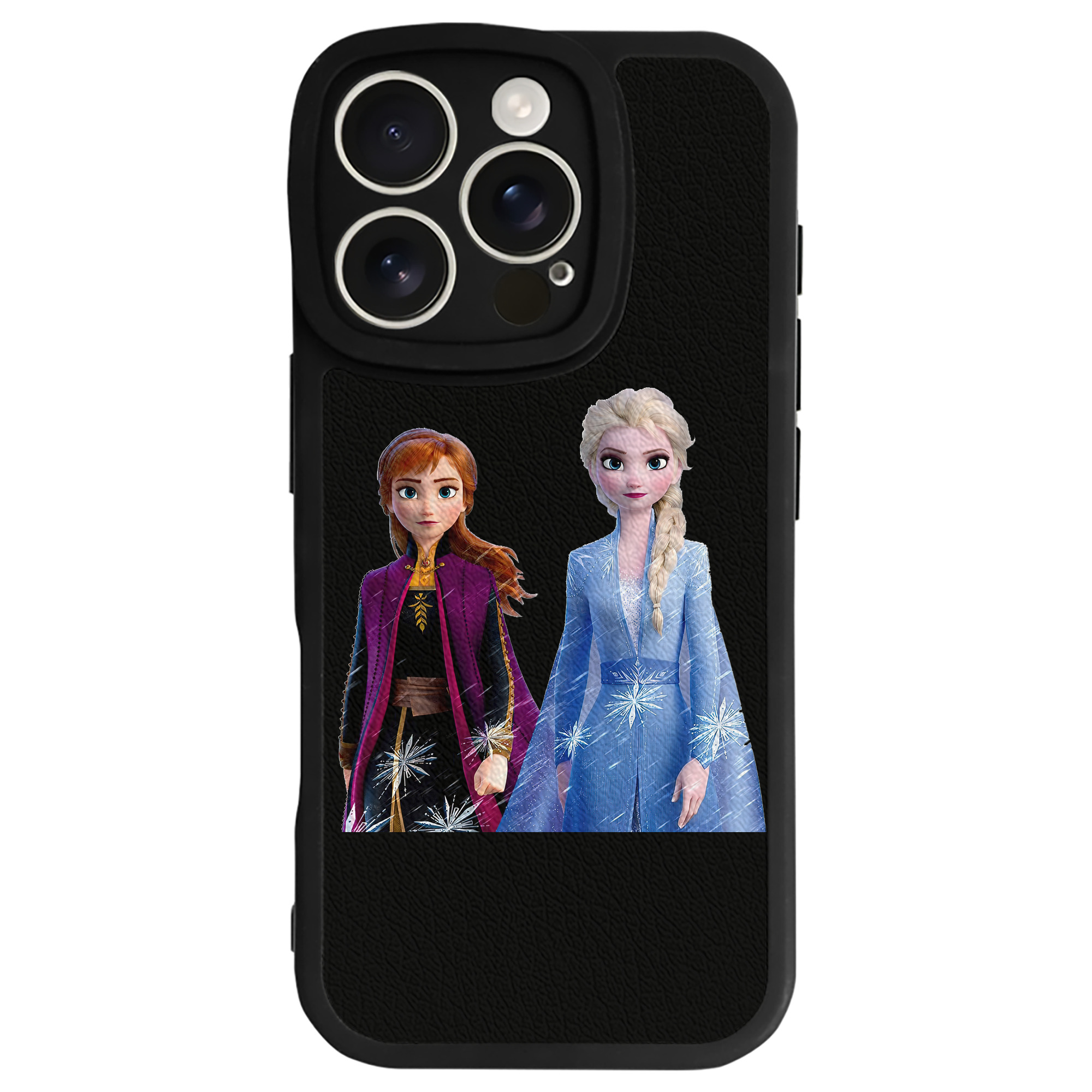 （画像用） アナと雪の女王 アンナ エルサ Frozen Anna Elsa 【iPhone 16シリーズ対応】シリコンスマホケース（レザー調） 材質：シリコン